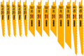 DeWALT® DWAFV413SET General Purpose Tapered Back Reciprocating Saw Blade Set, 6 in, 8 in, 9 in L x 3/4 in, 1 in W, Bi-Metal Body
