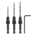 DeWALT® Rapid Load® DW2535 Countersink Set, #10 Min Trade Size, #6 Max Trade Size, 9/64 in Dia Min Drill, 3/16 in Dia Max Drill, 3 Pieces, HSS