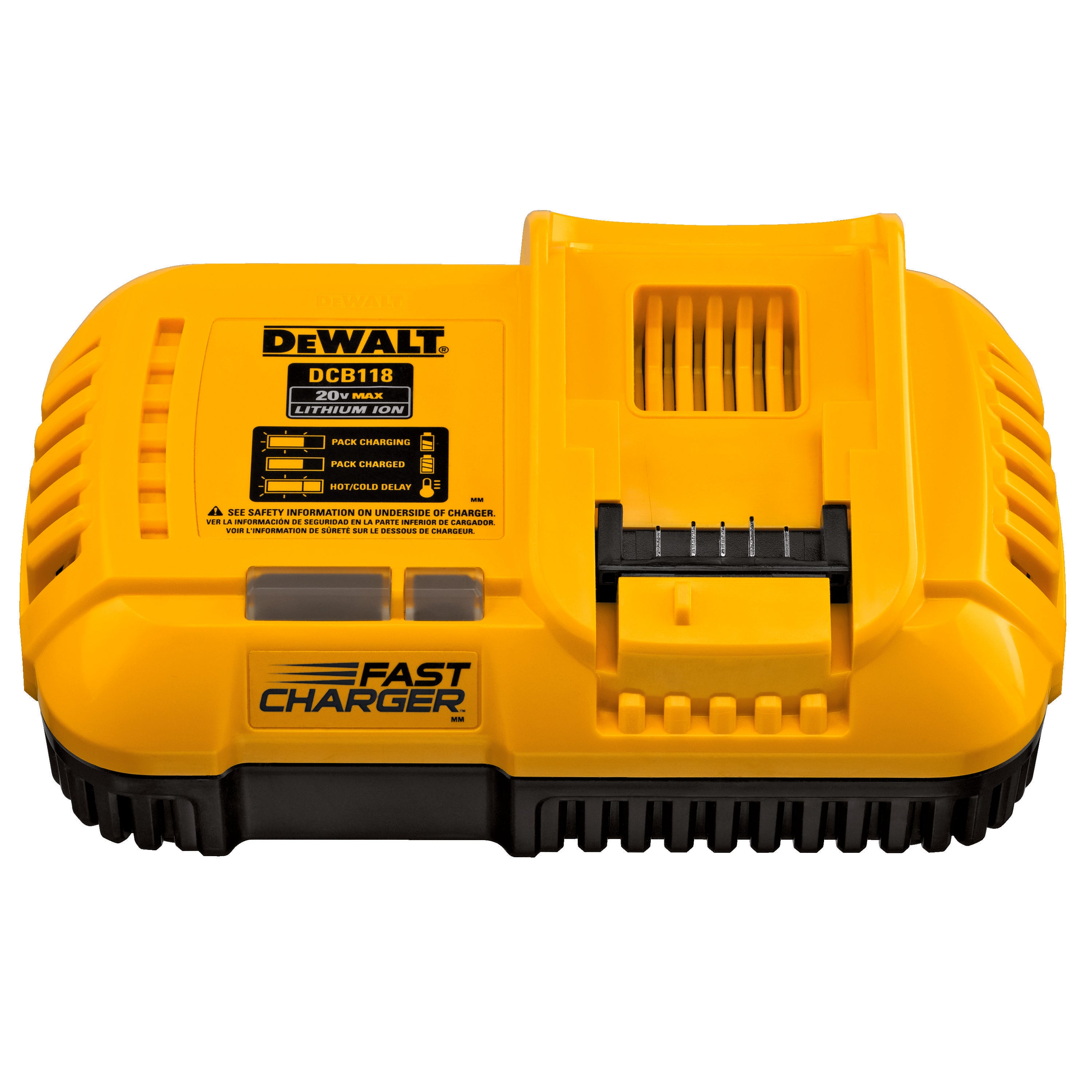 DeWALT® 20V MAX* FLEXVOLT™ DCB118 Fan Cooled Fast Charger, For Use With 20V MAX* and 60V MAX* Batteries, Li-Ion Battery, 1 hr Charging, 1 Battery