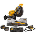 DeWALT® 120V MAX* FLEXVOLT™ DHS790AT2 Cordless Double Bevel Compound Miter Saw Kit, 12 in Dia Blade, 5/8, 1 in Arbor/Shank, 16 in Cutting, 45 deg Miter, 49 deg Bevel
