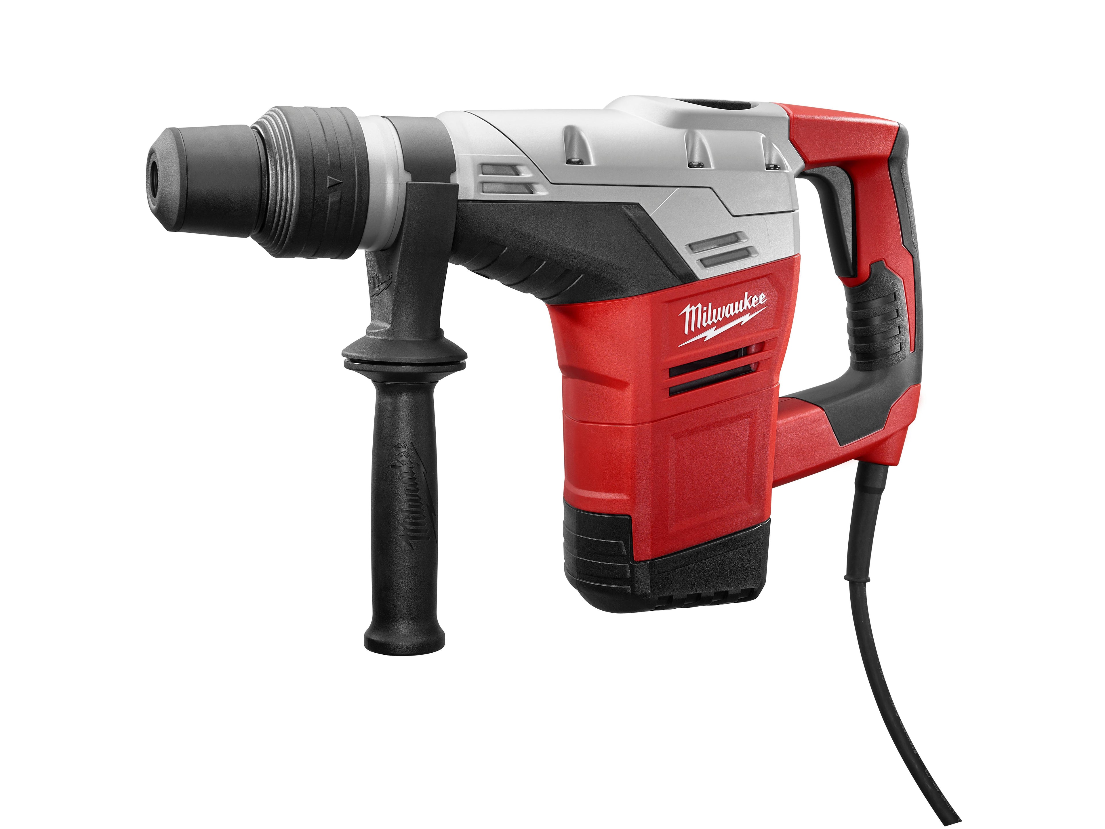 Milwaukee® 5317-21 Corded Rotary Hammer Kit, 1-9/16 in SDS Max® Chuck, 3000 bpm, 450 rpm No-Load, 4 in Max Core Bit Compatibility, 1-9/16 in Max Solid Bit Capacity, 17-3/8 in OAL