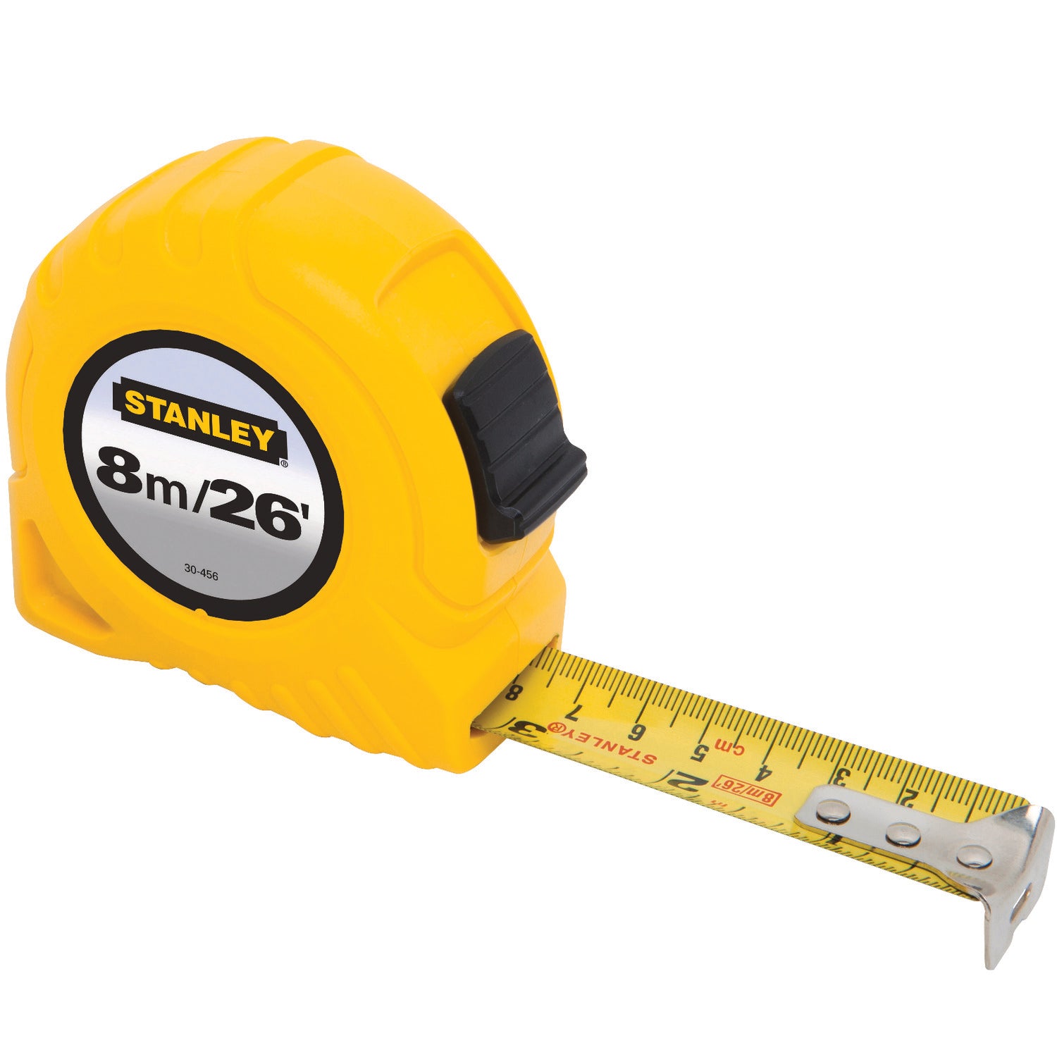 Stanley® 30-456 Tape Rule, 26 ft L x 1 in W Blade, Polymer Coated Steel, Metric/SAE