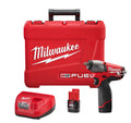 Milwaukee® M12™ FUEL™ 2454-22 Cordless Impact Wrench Kit, 3/8 in Straight Drive, 0 to 2650/0 to 3500 bpm, 117 ft-lb Torque, 12 V DC, 6-1/2 in OAL
