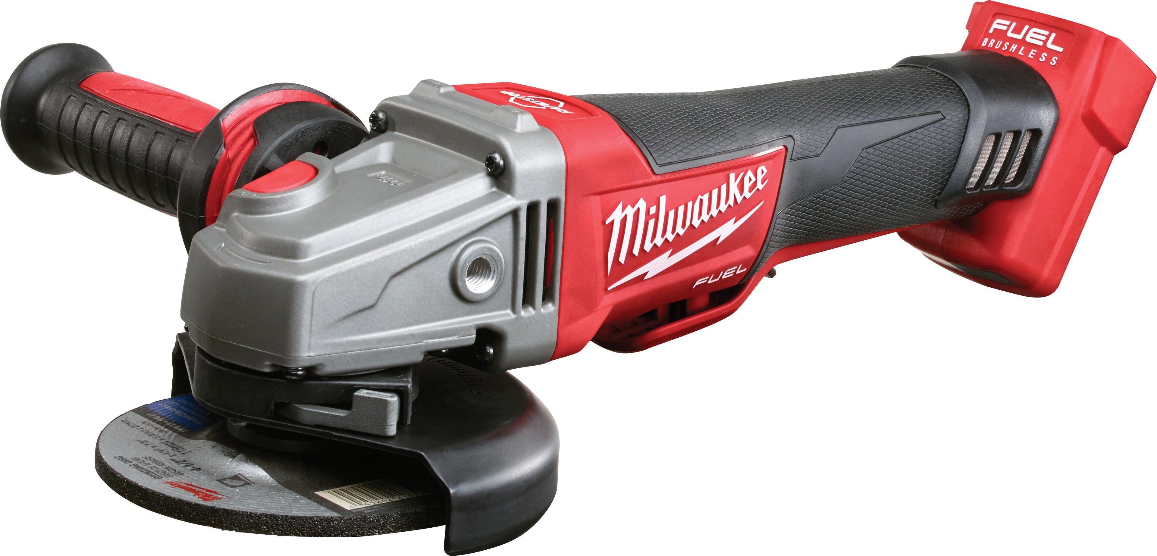 Milwaukee® M18™ FUEL™ 2783-20 Cordless Angle Braking Grinder, 5 in Dia Wheel, 5/8-11 Arbor/Shank, 18 VDC, Li-Ion Battery, No-Lock Paddle Switch