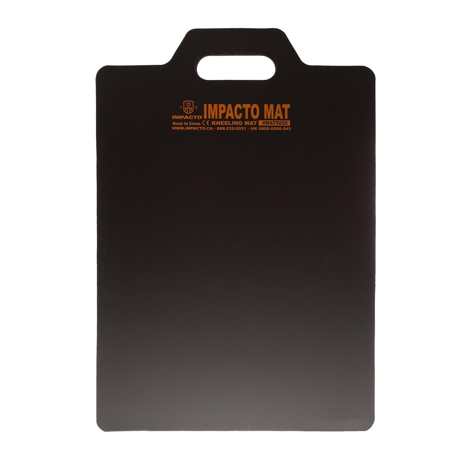 Impacto® MAT5040 Kneeling Mat With Carrying Handle, 16 in L x 8 in W x 1 in THK, Closed Cell Foam Rubber, Black