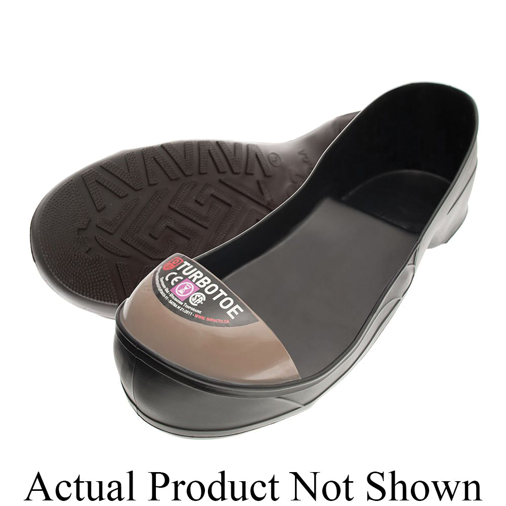 Impacto® TURBOTOE® TTCSAS Toe Cap, Unisex, S, SZ 6 to 7 Men's, SZ 8 to 9 Women's, PVC/Steel, Black/White, 75 lb Impact Strength