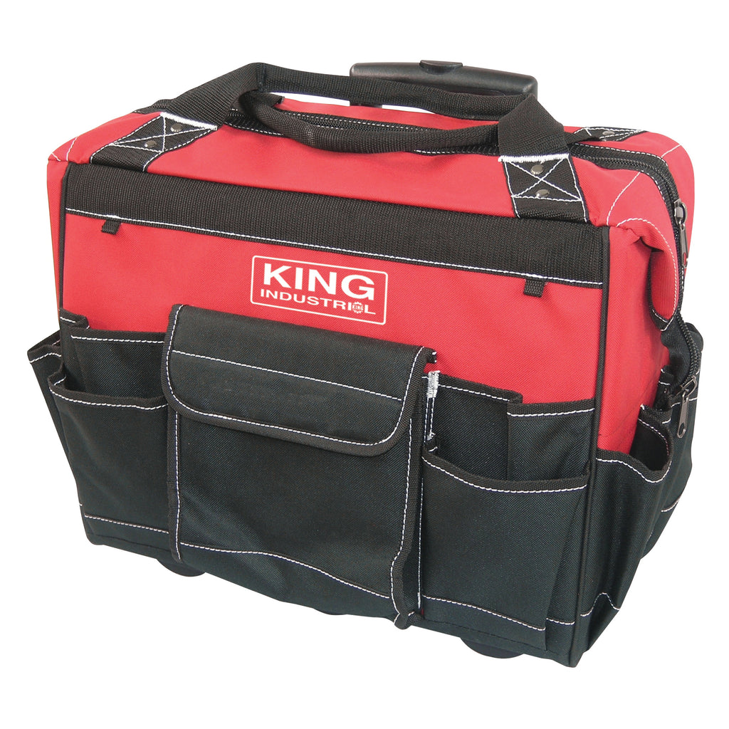 King Industrial KC-18RTB Rolling Tote Tool Bag, 600 Denier