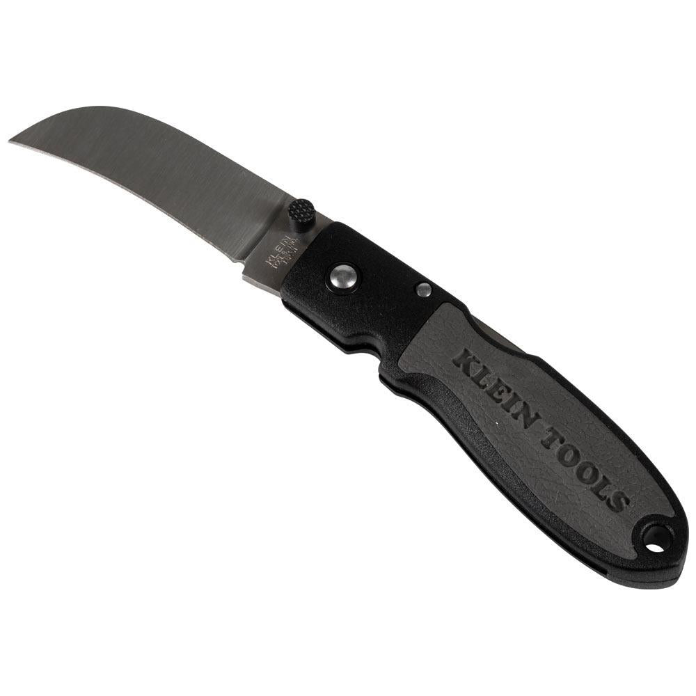 Klein® 44004 1-Blade Compact Lightweight Pocket Knife, AUS8 Stainless Steel Sheepfoot Blade, 2-1/2 in L Blade, Lock Back Opening