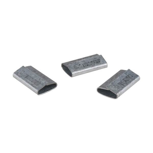 Kleton PF415 Fully Closed Push Strapping Seal, Galvanized Steel