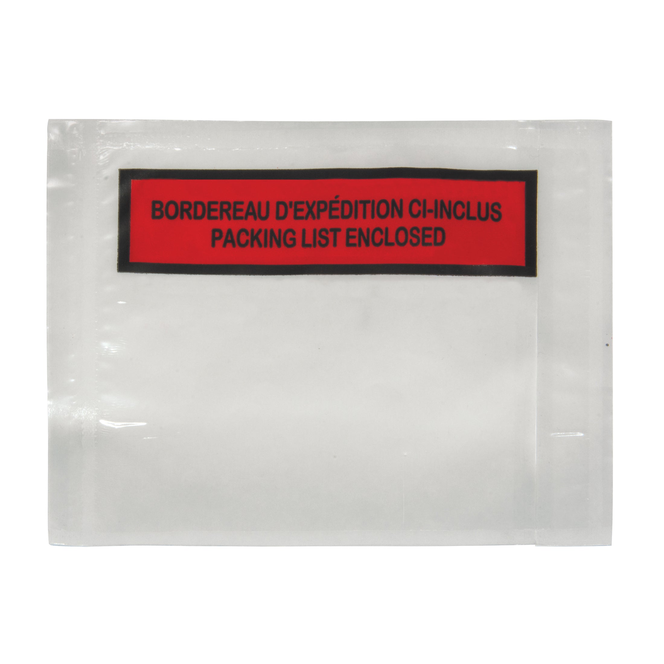 Kleton PF878 Backloading Bilingual Text Packing List Envelope, 4-1/2 in L x 5-1/2 in W
