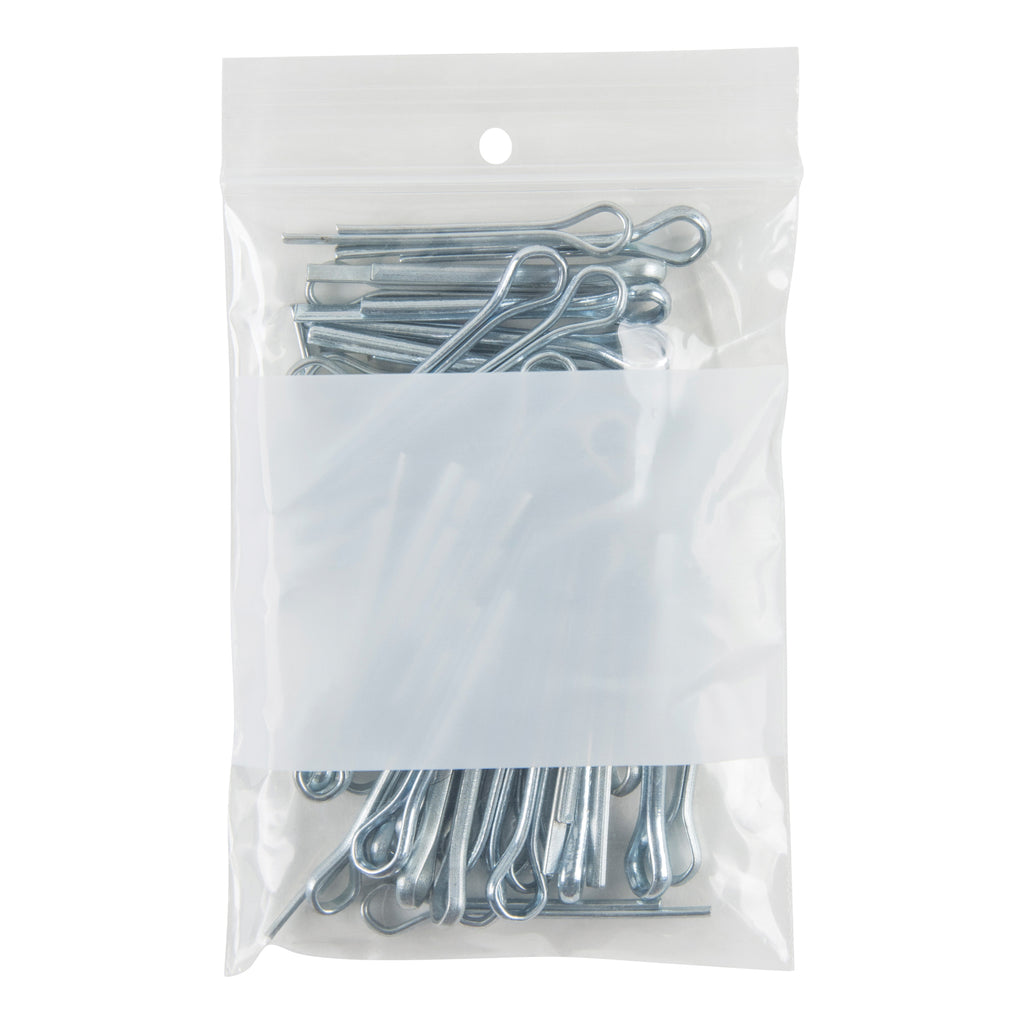 Kleton PF916 White Block Reclosable Bag, 4 in L x 3 in W x 2 mil THK, Polythene, Zipper Closure