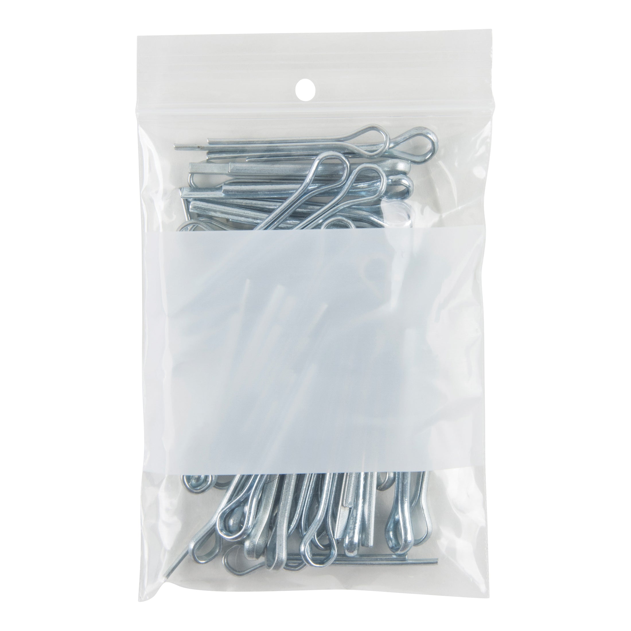 Kleton PF916 White Block Reclosable Bag, 4 in L x 3 in W x 2 mil THK, Polythene, Zipper Closure