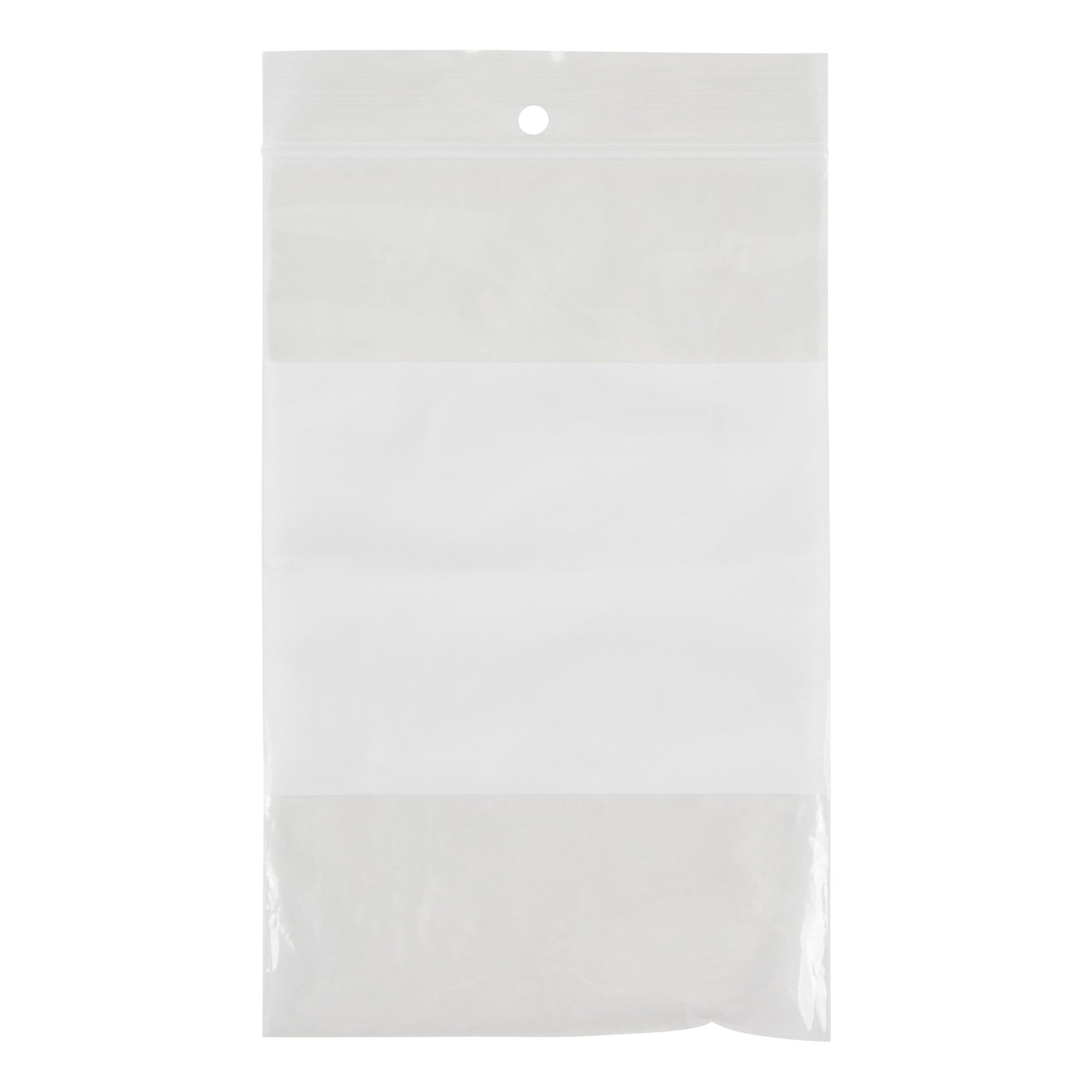 Kleton PF926 White Block Reclosable Bag, 6 in L x 4 in W x 2 mil THK, Polythene, Zipper Closure
