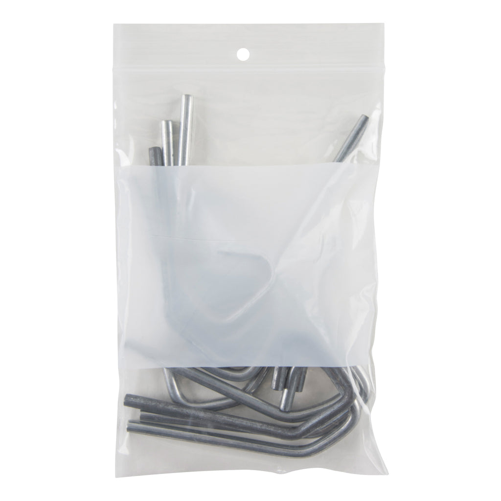 Kleton PF926 White Block Reclosable Bag, 6 in L x 4 in W x 2 mil THK, Polythene, Zipper Closure