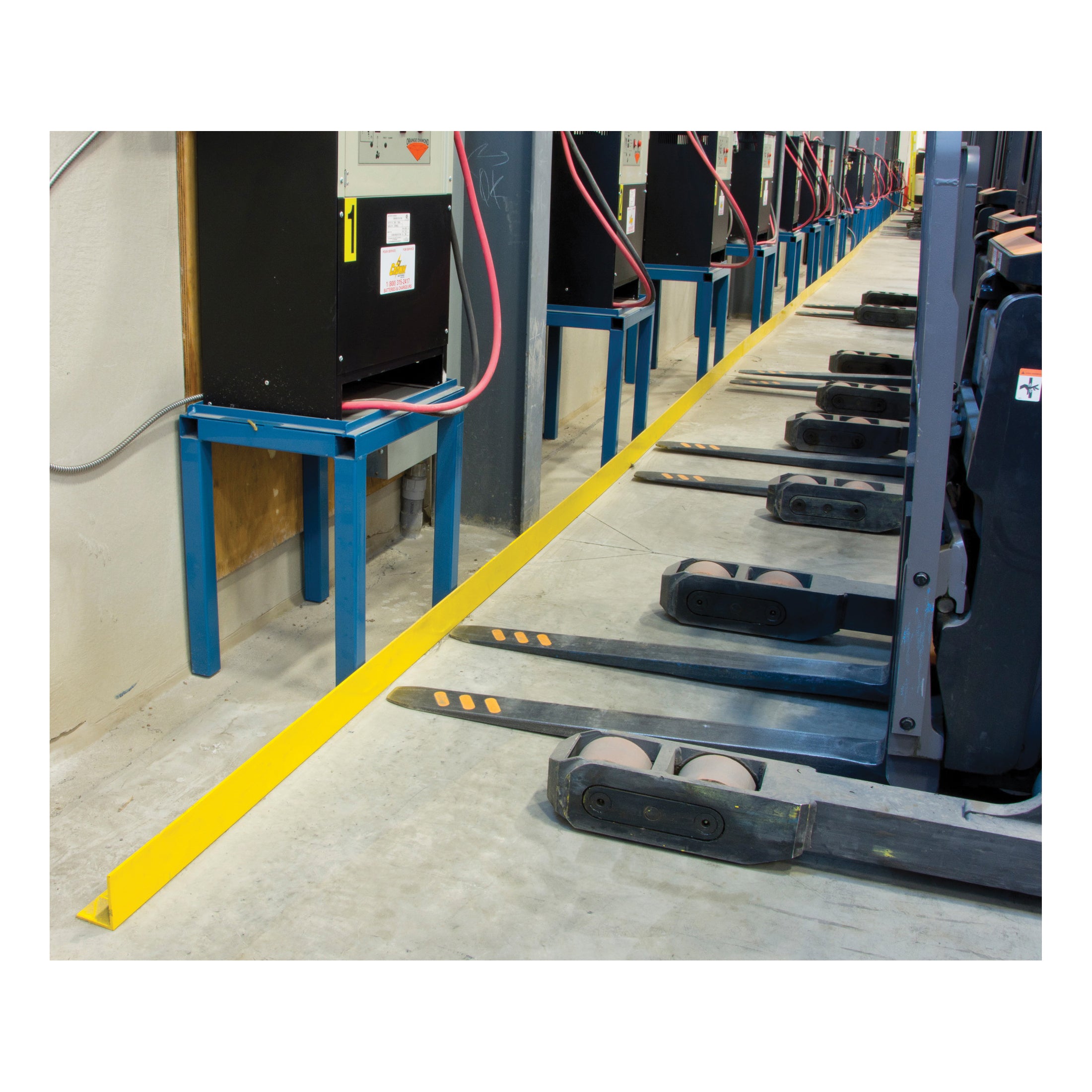 Kleton RN066 Floor Angle Guard Rail, 60 in L x 5 in H, Yellow