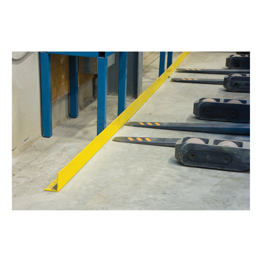 Kleton RN066 Floor Angle Guard Rail, 60 in L x 5 in H, Yellow