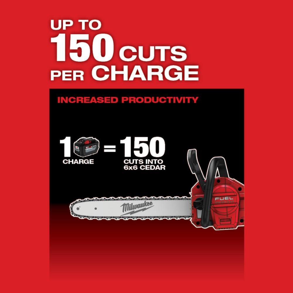 Milwaukee® M18™ FUEL™ 2727-21HD Cordless Chain Saw Kit, 0.043 in Bar/Chain, 16 in L Bar/Chain, 18 V, 15 Ah Li-Ion Battery