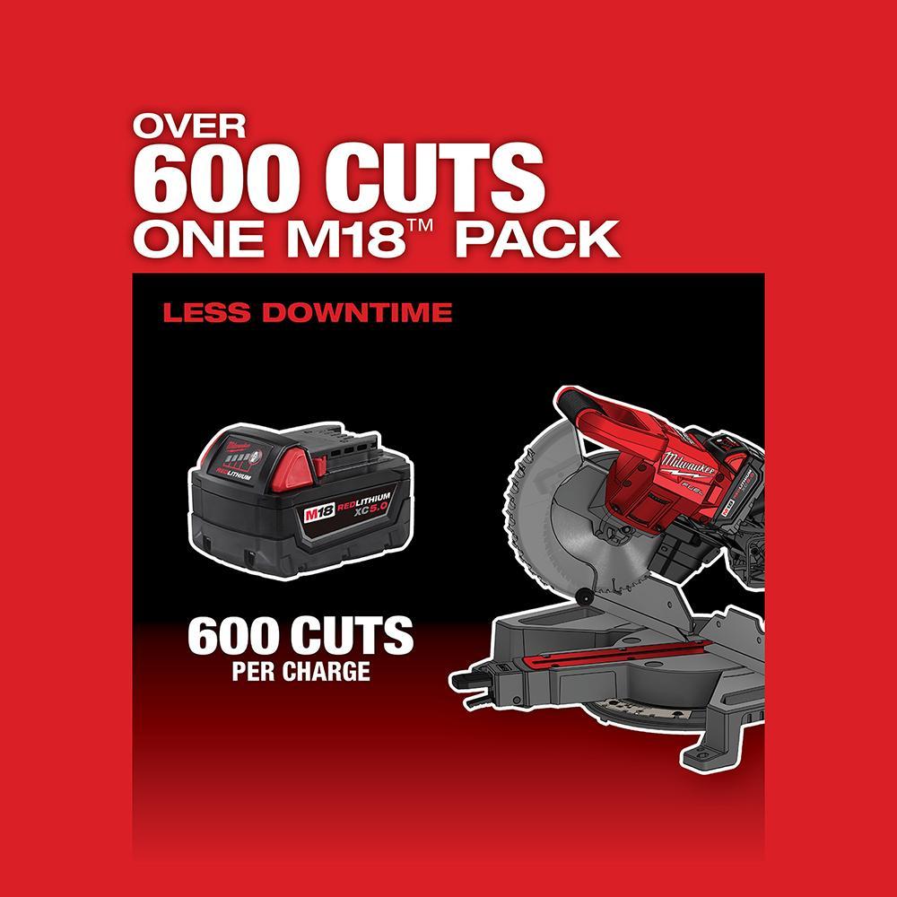 Milwaukee® M18 FUEL™ 2733-21 Kit Cordless Miter Saw Kit, 7-1/2 in Dia Blade, 5/8 in Arbor/Shank, 3-1/2 in Cutting, 48 deg Bevel