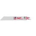 Milwaukee® SAWZALL® 48-00-5184 Double Duty Straight Back Thin Kerf Reciprocating Saw Blade, 6 in L x 3/4 in W, 18 TPI, Bi-Metal Body, Universal/Toothed Edge Tang