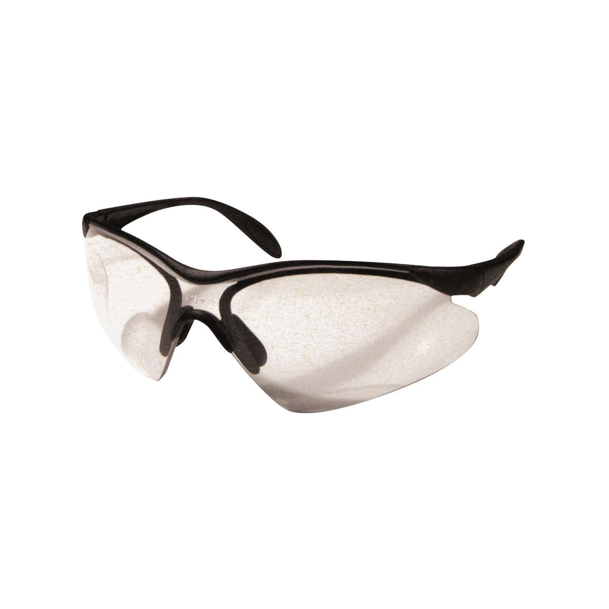 Miranda™ 12E93701 Eyewear Lens, Scratch-Resistant, Clear Lens, Full-Frame Frame, Black, Plastic Frame, Polycarbonate Lens