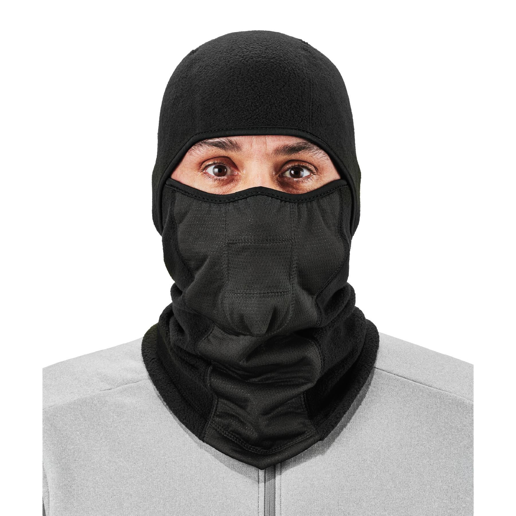 N-Ferno® 16823 Hinged Windproof Balaclava Face Mask, Black, Fleece