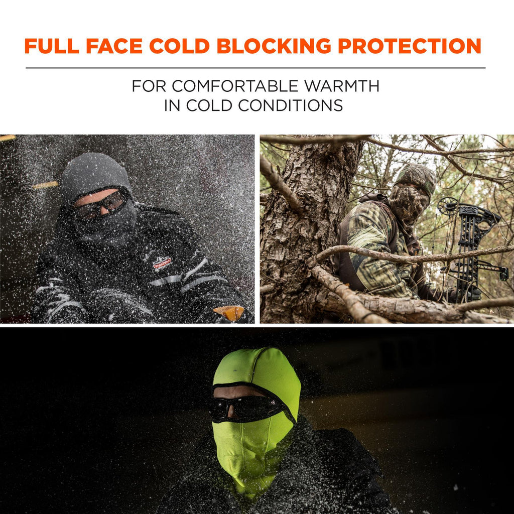 N-Ferno® 16823 Hinged Windproof Balaclava Face Mask, Black, Fleece
