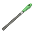 8" Half Round Double Cut Bastard File with Green Handle - Carded