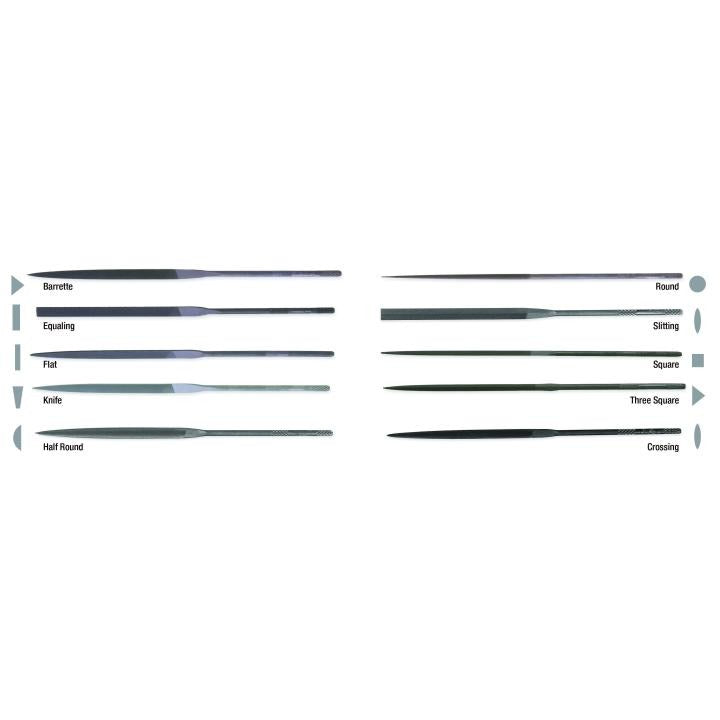 12 Piece 5-1/2" 4 Cut File Assortment