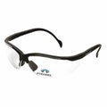 Pyramex® SB1810R10 Bi-Focal Lens Safety Reading Glasses, +1 Diopter, Clear Lens, Black, Nylon/Polycarbonate Frame, Polycarbonate Lens, Yes UV Protection, ANSI Z87.1+, CE EN166 c SEI CAN/CSA Z94.3-15, MIL-PRF 32432