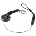 Squids® 19301 3001 Retractable Standard Tool Lanyard, 48 in L Extended, 2 lb Capacity, Carabiner Connection, ABS Thermoplastic Housing, Black