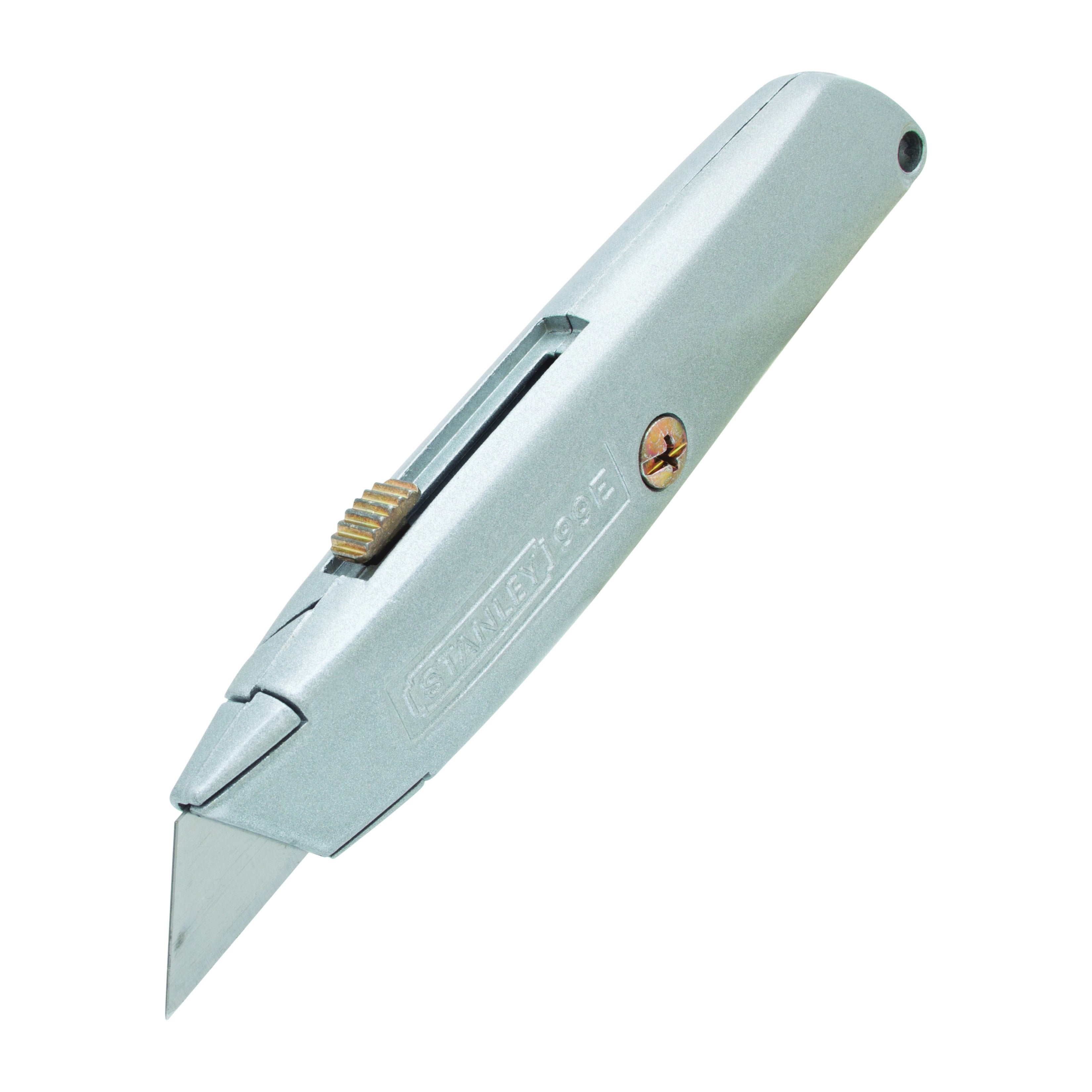 Stanley® Classic 99® 10-099 Utility Knife, Retractable Blade, High Carbon Steel Blade, 3 Blades Included, 6 in OAL