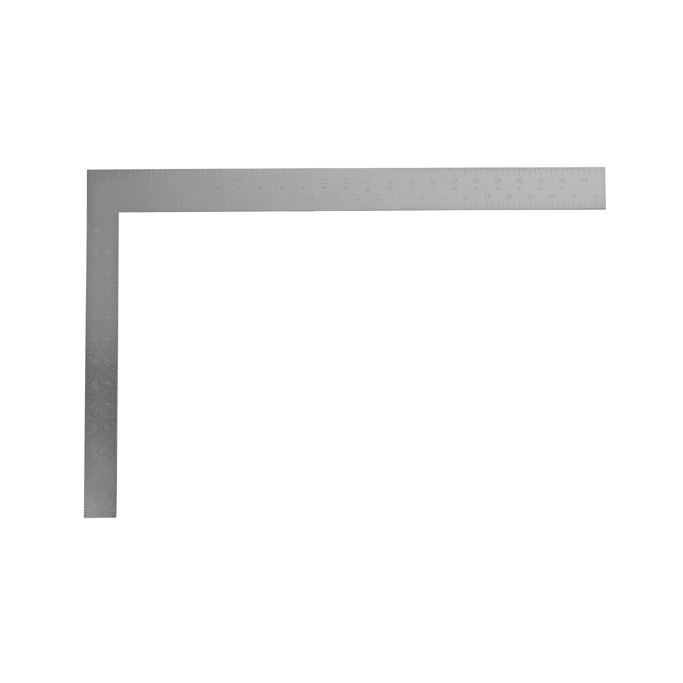 Stanley® 45-500 Carpenter's Square, 24 x 2 in, 1/8 in Face/Back Graduation, 16 x 1-1/2 in Tongue, Steel