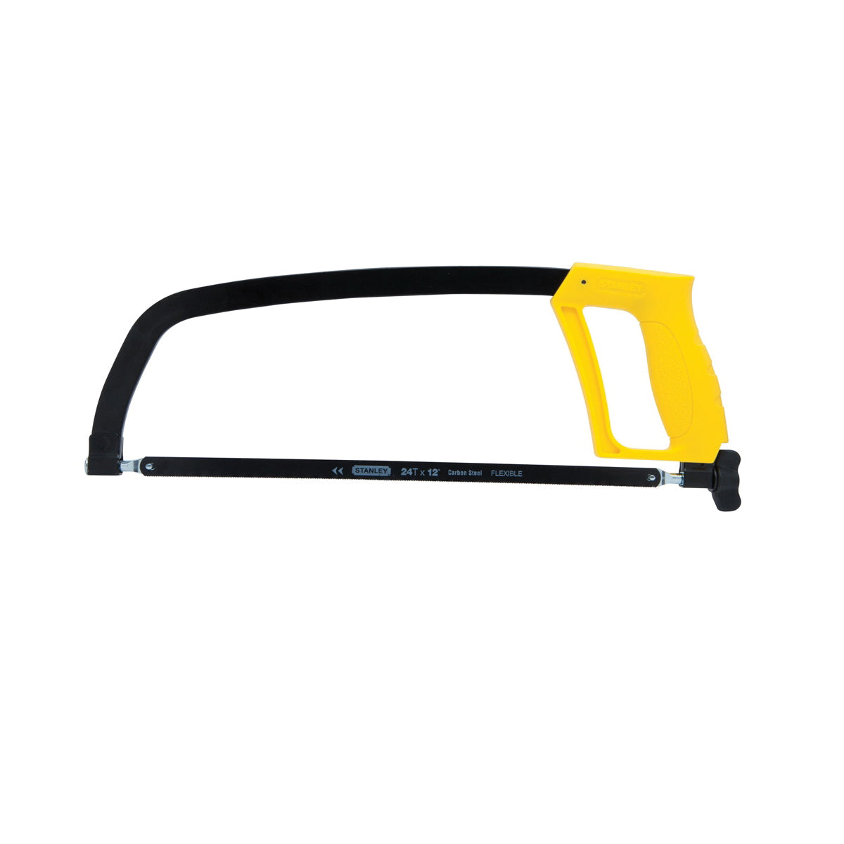 Stanley® STHT20138 High Tension Hacksaw, 12 in L Carbon Steel Blade, 90/180 deg, 4-3/8 in D Throat