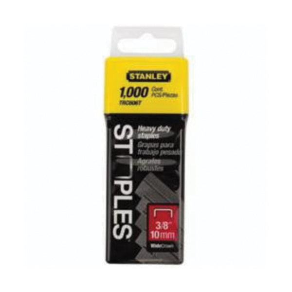 Stanley® TRC606T TRC600 Heavy Duty Wide Crown Staples, 3/8 in L Leg, 1/2 in W Crown, Galvanized Steel