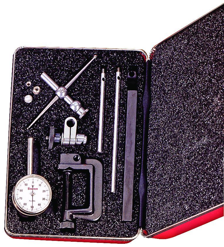 Starrett® 196A1Z Universal Back Plunger Dial Indicator, 0.2 in, 0 to 100 Dial Reading, 0.001 in, 1.38 in Dial