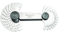 Starrett® 6 Screw Pitch Gage With Locking Device, 4 to 42 TPI Measuring, 30 Leaves, Steel