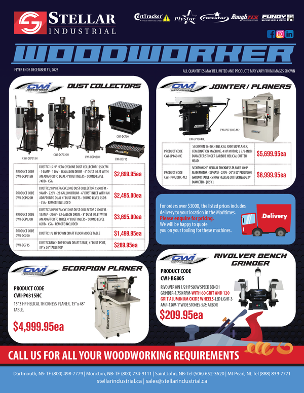Stellar Woodworking Flyer 2025