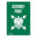 Zenith® SGP179 English Fire and Emergency Sign, 14 in H x 10 in W, Aluminum, Fastened Mount