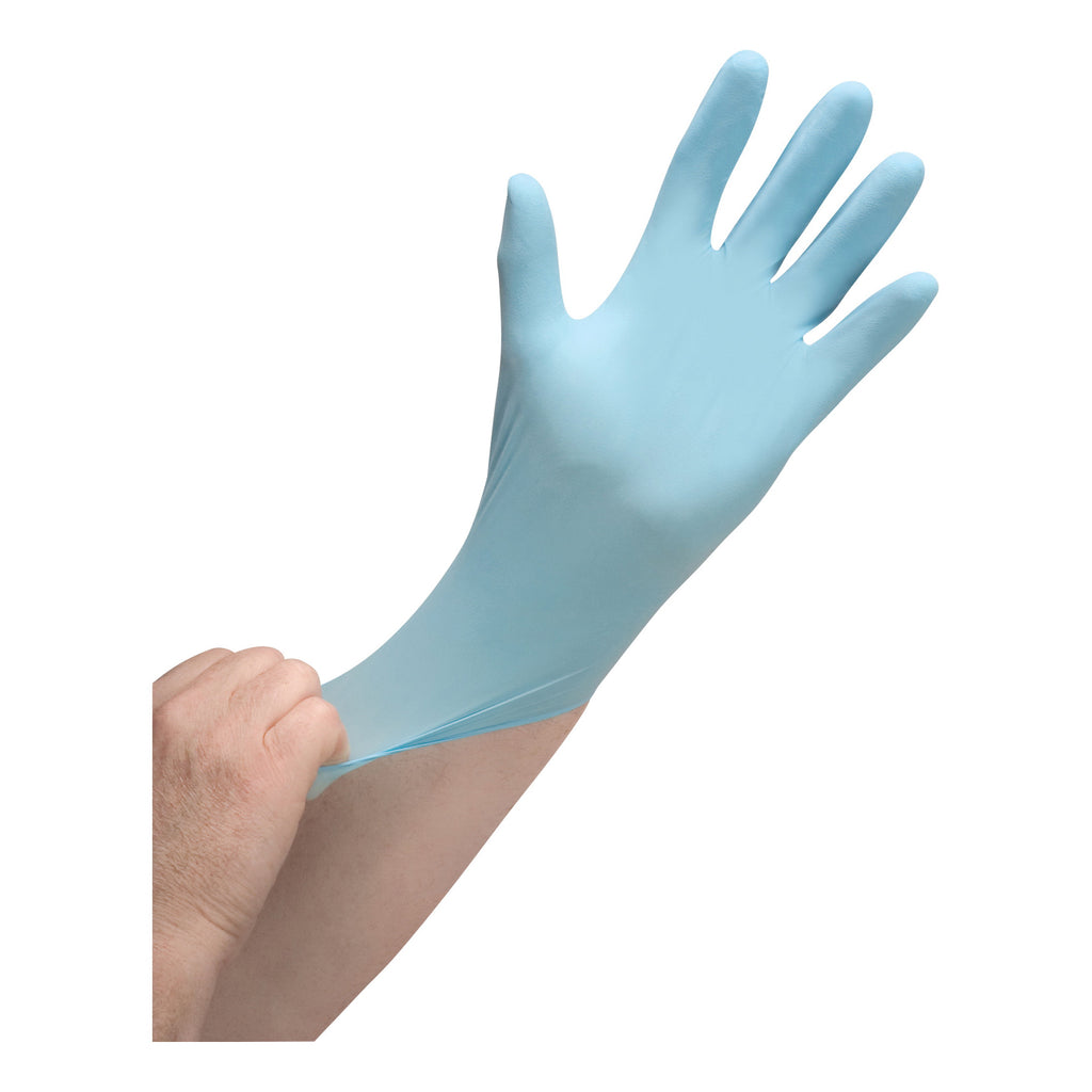 Zenith® SGP771 Disposable Gloves, XS, Nitrile, Blue, 9-1/2 in L, Powder-Free, Textured, 4.5 mil THK, Application Type: Medical Grade