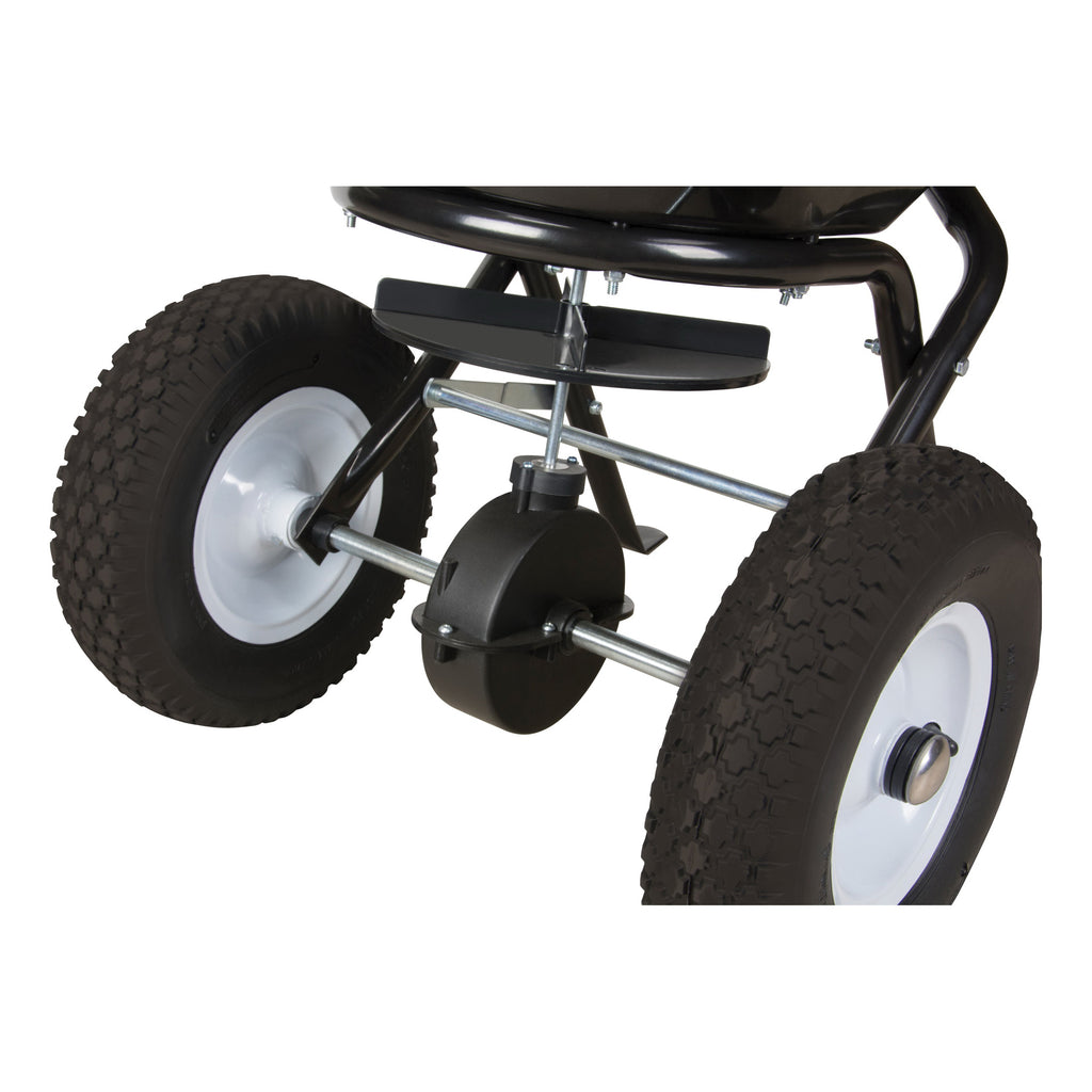 aurora tools® NJ142 Broadcast Spreader, 100 lb Capacity, Pneumatic Wheel