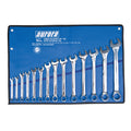 aurora tools® TLV055 Combination Wrench Set, 14 Pieces, 3/8 to 1-1/4 in, Polished Chrome