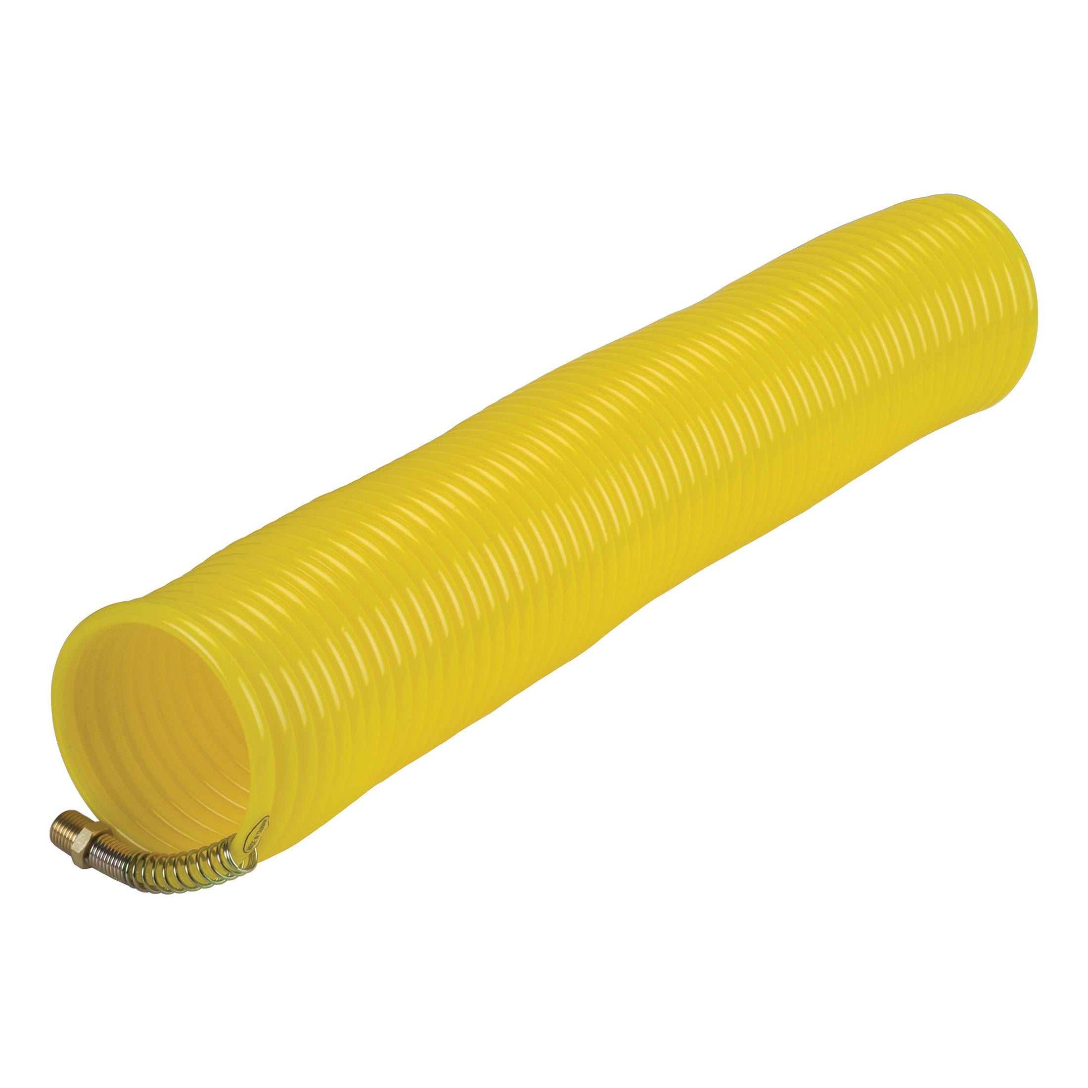 aurora tools® TLZ151 Coiled Air Hose With Fitting, 1/4 in Nominal, MNPT End Style, 50 ft L, 200 psi Working, Nylon, Import