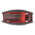 aurora tools® TNB733 Folding Hex Key Set, 9 Pieces, 5/64 to 1/4 in Hex, Hex Drive, Vanadium Steel, Polished Chrome