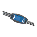 aurora tools® TNB734 Folding Hex Key Set, 8 Pieces, 1.5 to 8 mm Hex, Hex Drive, Vanadium Steel, Polished Chrome
