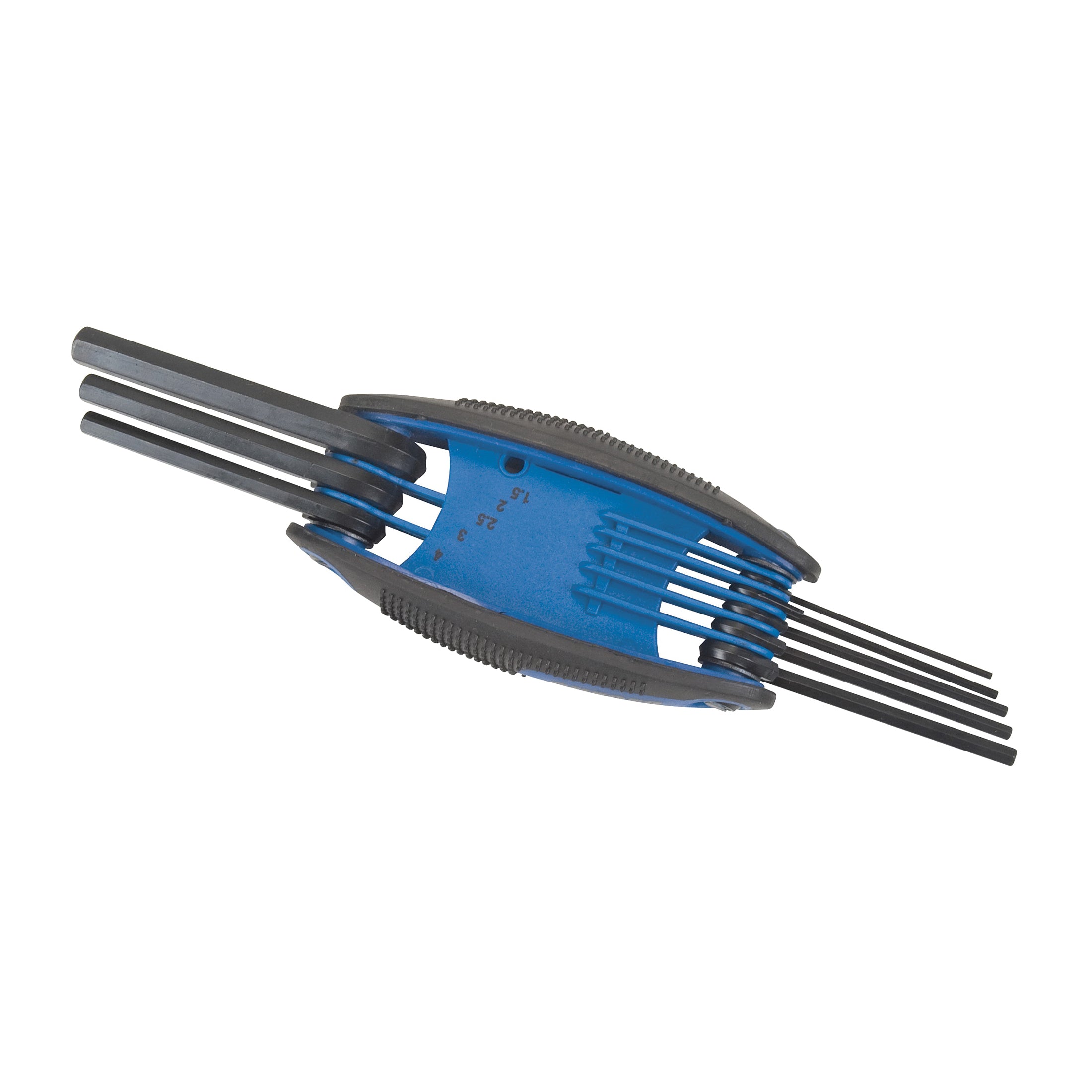 aurora tools® TNB734 Folding Hex Key Set, 8 Pieces, 1.5 to 8 mm Hex, Hex Drive, Vanadium Steel, Polished Chrome