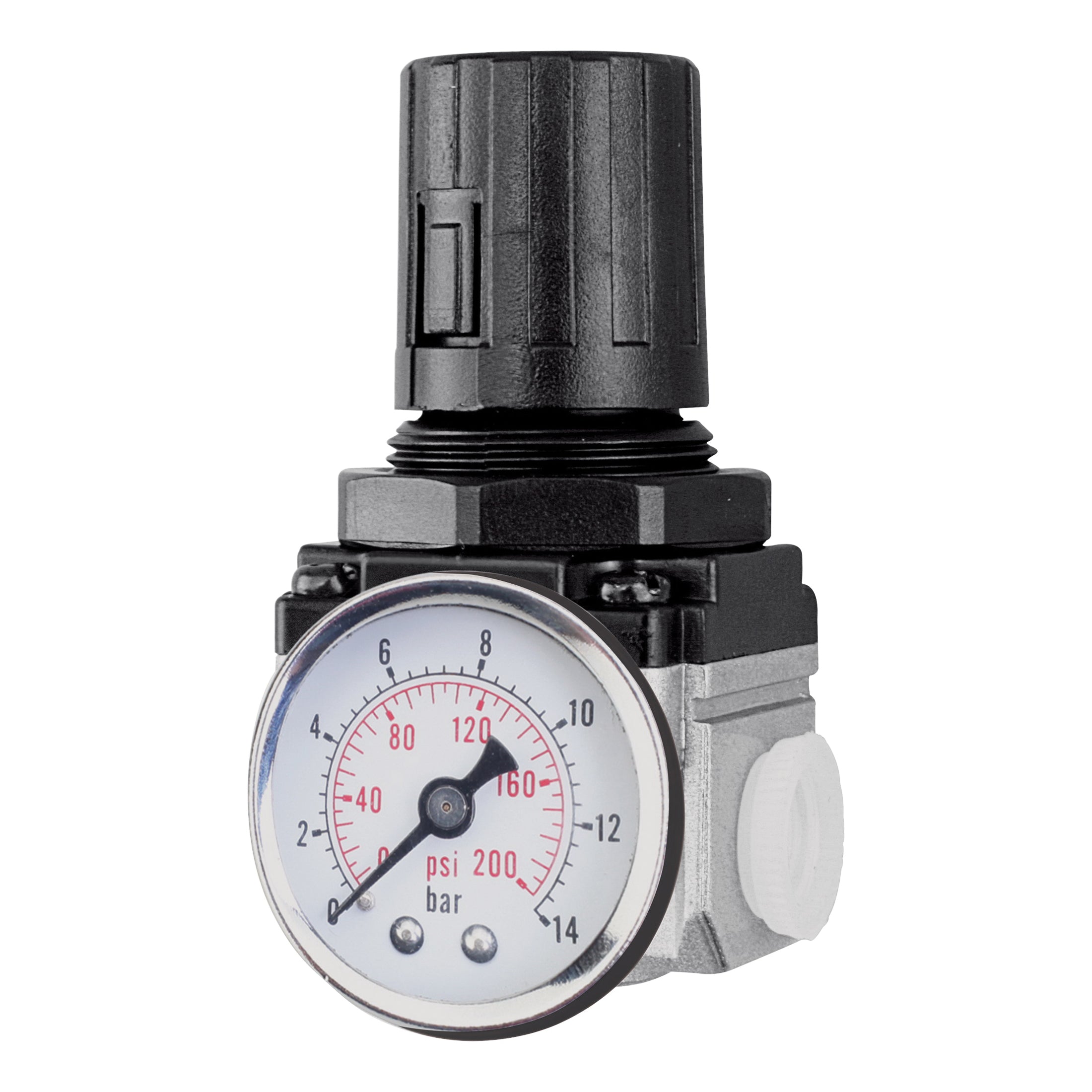 aurora tools® TYY163 FRL400 Modular Air Regulator With Non-Raising Press-to-Lock Adjustment Knob, 3/4 in NPT Port, 175 scfm at 105 psi Flow Rate, 220 psi Pressure